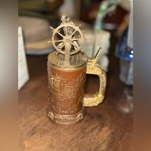 Disney Brown and Gold-colored Plastic Stein “Pirates of the Caribbean”